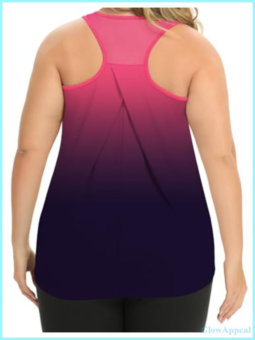 Plus Size Racerback Tank Top Women Loose Fit Workout Yoga Athletic Sleeveless